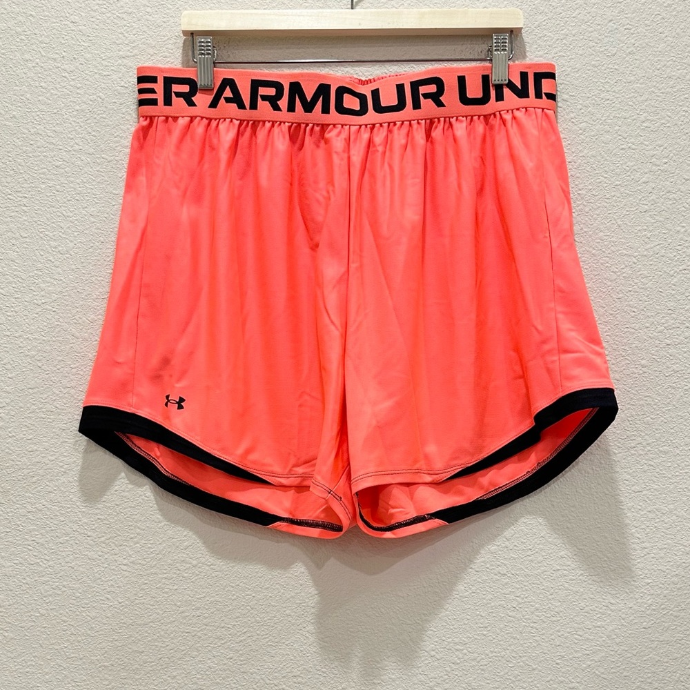 NWT! UNDER ARMOUR Pink Play Up 5 inch Shorts!